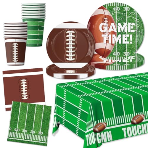 Nappes et tasses de rugby pour anniversaire : la solution pour table d'enfants
