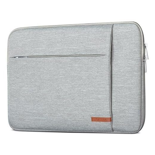 Funda MacBook Pro 13"/MacBok Air (2018) Sleeve Gris - Bolsa CASEZA London para MacBook Air (2018)/Pro 13 Dell Surface Pro y modelos de 11-12" - Funda para Portátil Resistente al Agua con Dos Bolsillos