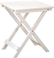 Vista 12 de Pequeña mesa auxiliar cuadrada plegable, mesas auxiliares de madera plegables para patio, exteriores, interiores, porche, camping, sala de estar