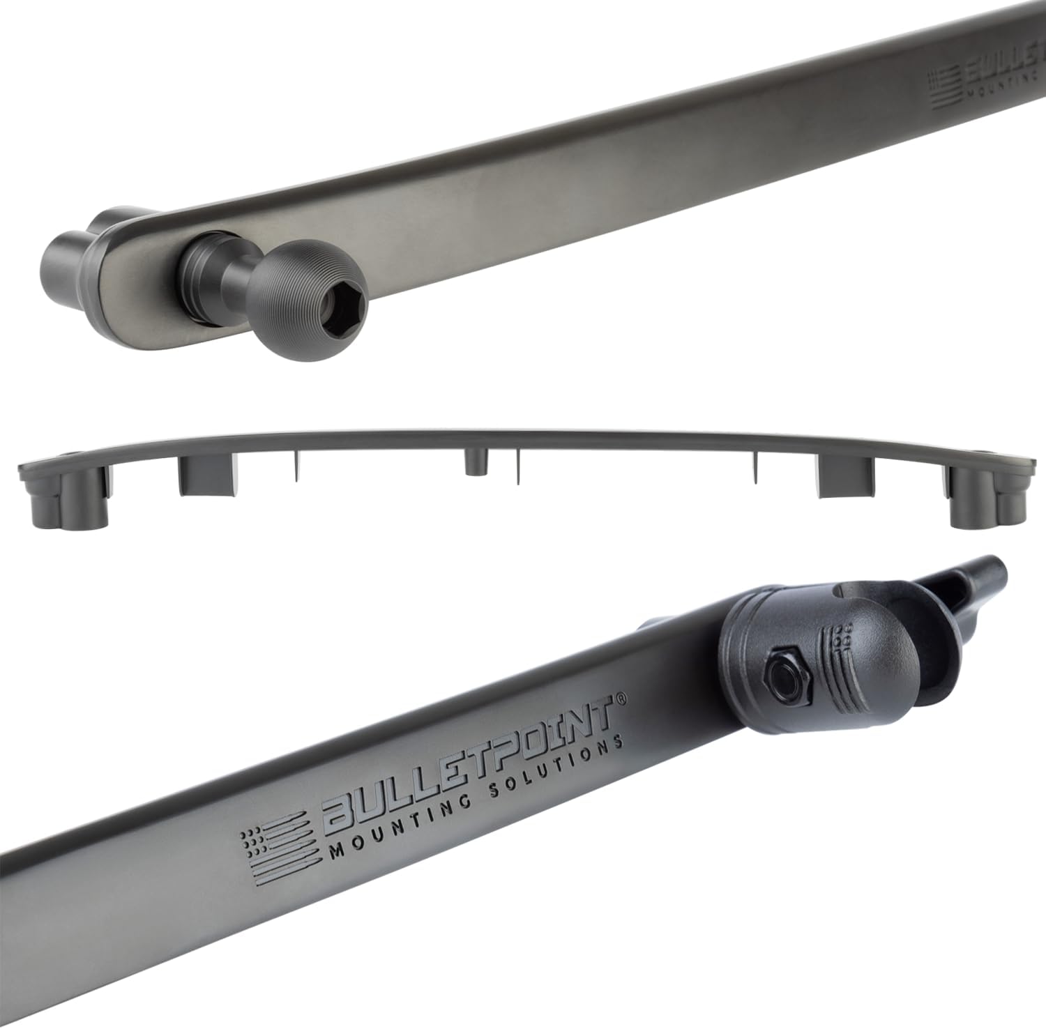 Bulletpoint Mounting Solutions Metal Grab Bar Insert Replacement with 2 Mounting Points Compatible with 2011-2018 Jeep Wrangler JK (Black)