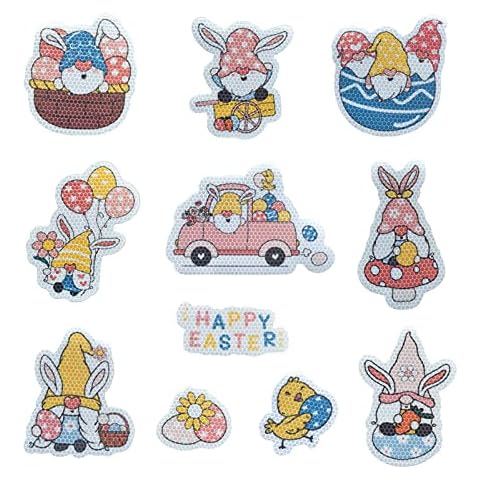 JYCRA Easter Reflective Sticker Easter Car Sticker Magnetic Reflective Fridge Sticker Easter Egg Cute Bunny Sticker for Kitchen Car Decor,F Cover