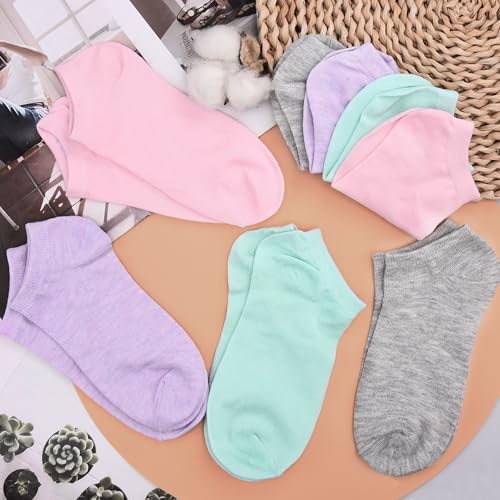 Duufin 12 Pairs Kids Ankle Socks Boys Girls Athletic Sock Low Cut Half Cushion Kids Socks4