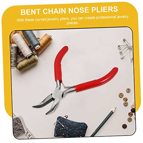 Pince à bec courbé pour création de bijoux et ateliers de perlage créatifs à la maison