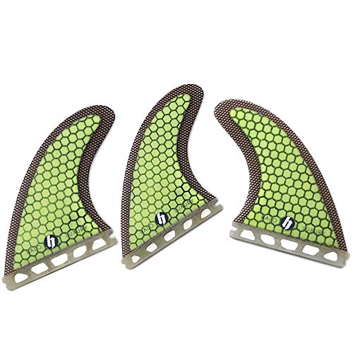 Halo Waterman Surfboard Tri/Thruster Fins Honeycomb Fiberglass G5, FCS/Future Base