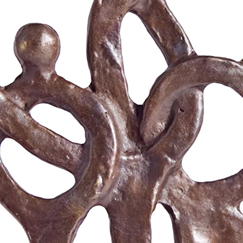 Escultura contemporánea de familia en bronce 8.5 in miniatura 3