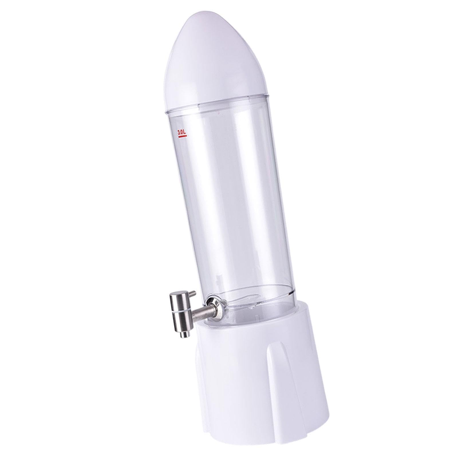 Distributeur de Bière de Table 3L avec Robinet, Idéal pour Pubs, Cuisines, Maisons et Espaces Extérieurs, Blanc