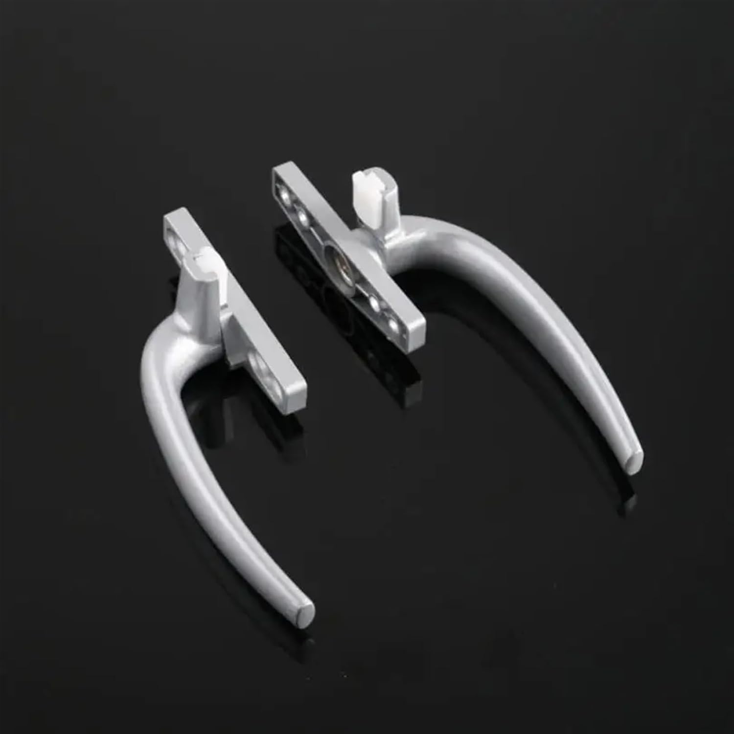 window handles, Aluminum Alloy 7 Letter Inner Window Handle Flat Open Curtain Timber Casement Sliding Door Handles Hardware(Right)
