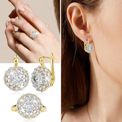 Pendientes de aro de oro de 18k y anillo de zafiro de alta joyería Richapex 7