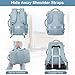 Sinaliy Travel Backpack, Carry on Flight Approved Backpack with Multi-Pockets, TSA Waterproof 17.3inch Laptop Backpack, Personal Item Travel Bag for Men Women, Light Blue