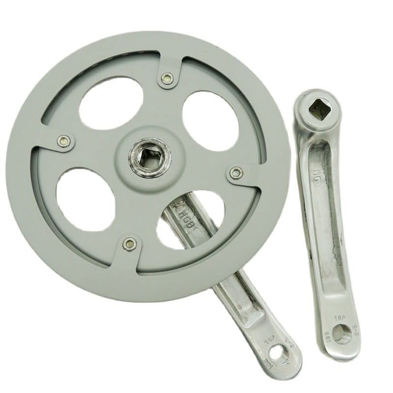 Guarnitura MTB 44T 160mm Pieghevole Bicycle Grulenkset in Lega di Alluminio in Lega di Alluminio Foro Quadrato Argento Doppio pignone Guarnitura
