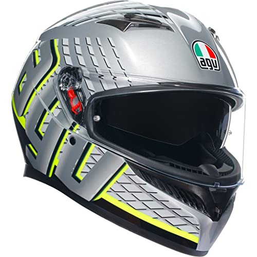 AGV CASCO K3 E2206 MPLK FORTIFY GREY/BLACK/YELLOW FLUO XS