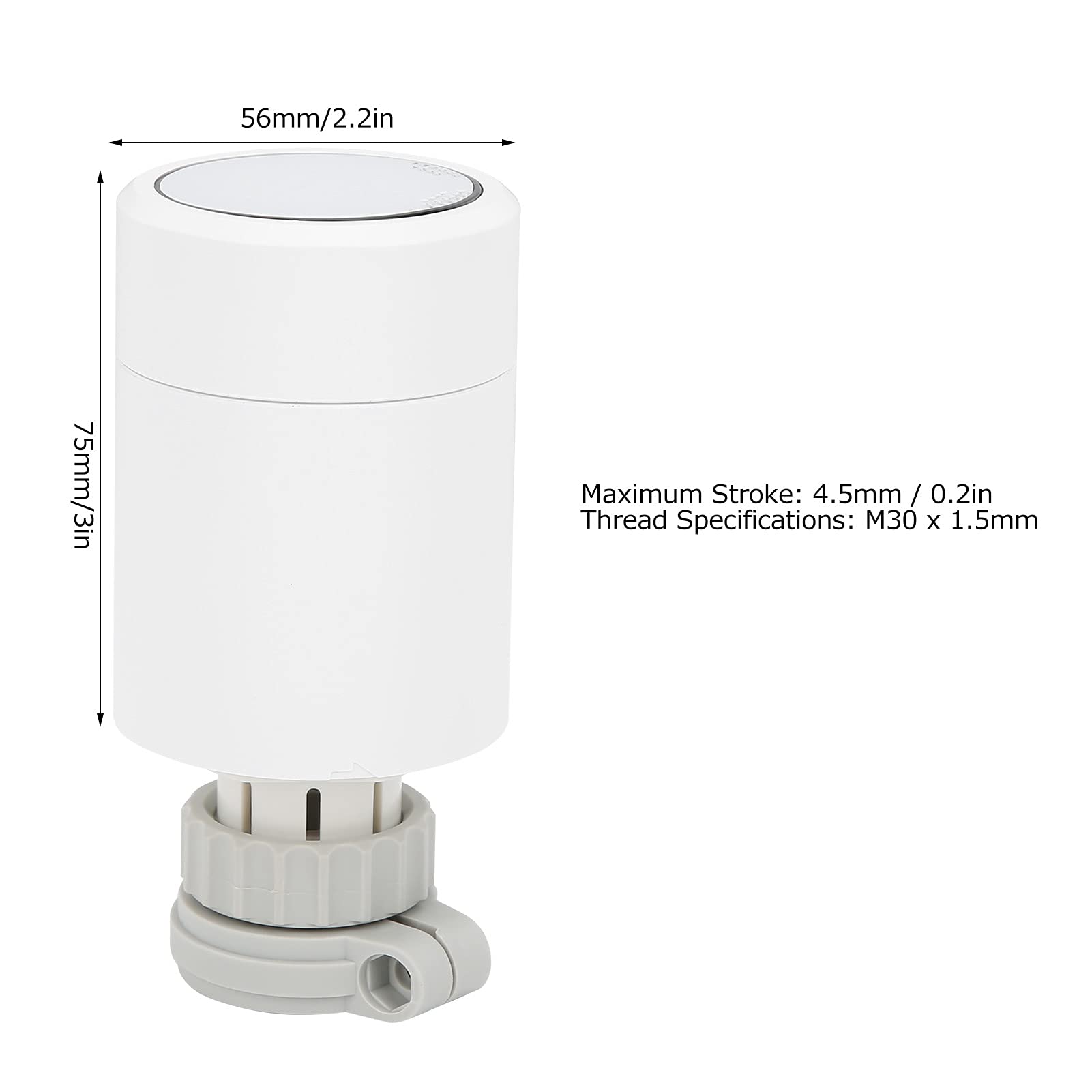 Jeffergarden Smart Termostat Grzejnikowy, Zawór M30x1.5mm