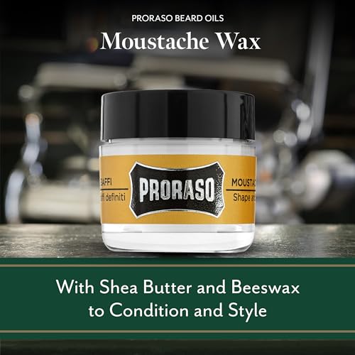 Proraso Moustache Wax, Wood and Spice, 15ml, Soft Moustache Wax with Shea Butter and Beeswax to Condition and Style, Made in Italy - Image 4