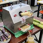 smafoseedding 2026 Sugar Cane Juicer Machine, Pro Manual Commercial Sugarcane Press Extractor For Whole Cane & Ginger,150kg(331 Lbs)/H Stainless Steel Sugar Cane Juice Squeezer,High Yield 99%