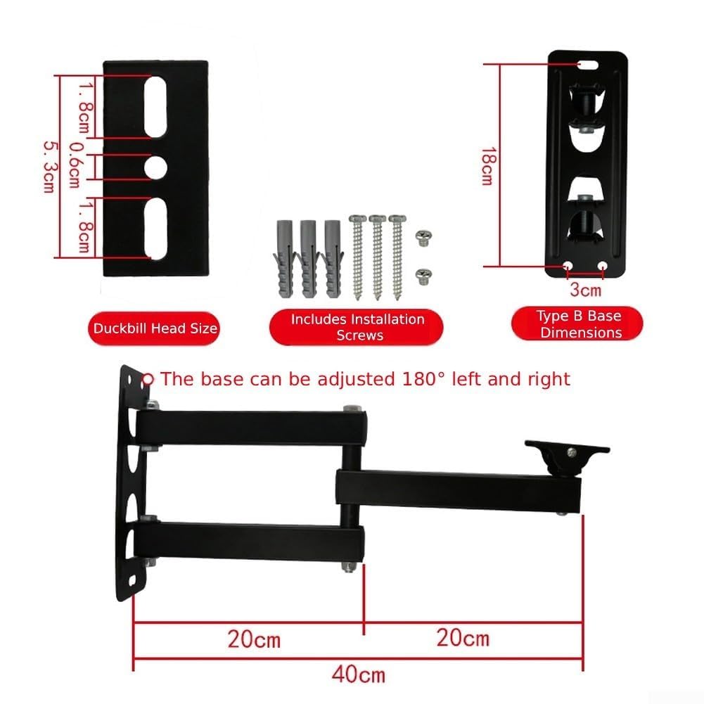 Supporto Proiettore a Muro 40cm Girevole 360°