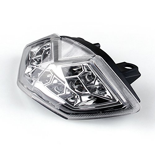 Image of MZS Motorcycle Tail Light, LED Integrated Turn Signal Blinker Clear Lens Compatible with Z1000 2010-2013 / Z1000SX 2011-2019 / KLE650 2010-2019