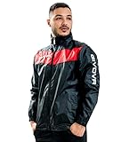 Logos Brodés GIVOVA Mixte Pluie Bouclier Blouson, noir/rouge, M EU