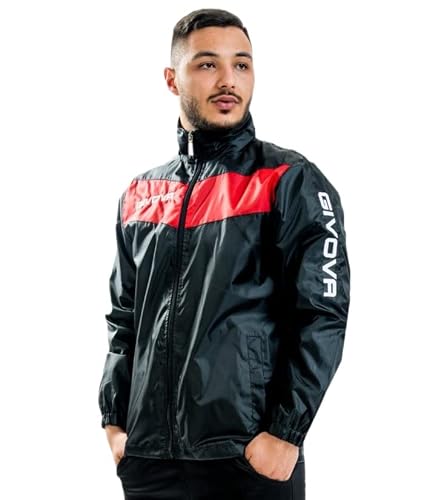 Givova, pluie bouclier, noir/rouge, M