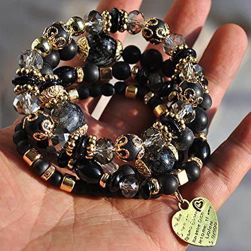 Pulseira Feminina MAXBROTHERS, Pulseira Boho Bead, Jóias Artesanais, Pulseira Boa Sorte para Férias