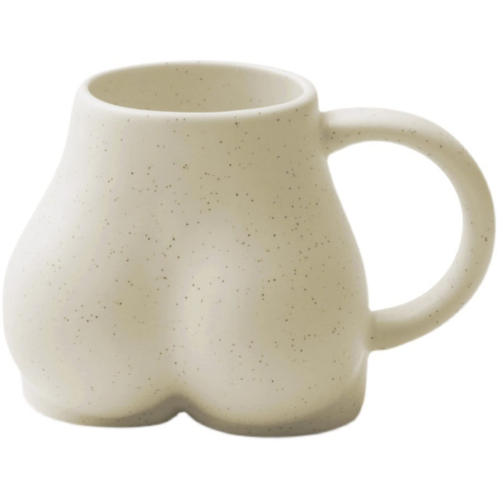 Funny Butt Coffee Mug, 3D Butt Ceramic Coffee Mugs, Novelty Gifts For Women and Men, Personalized Gifts For Your Friends, Family and Colleagues. (cream-coloured)
