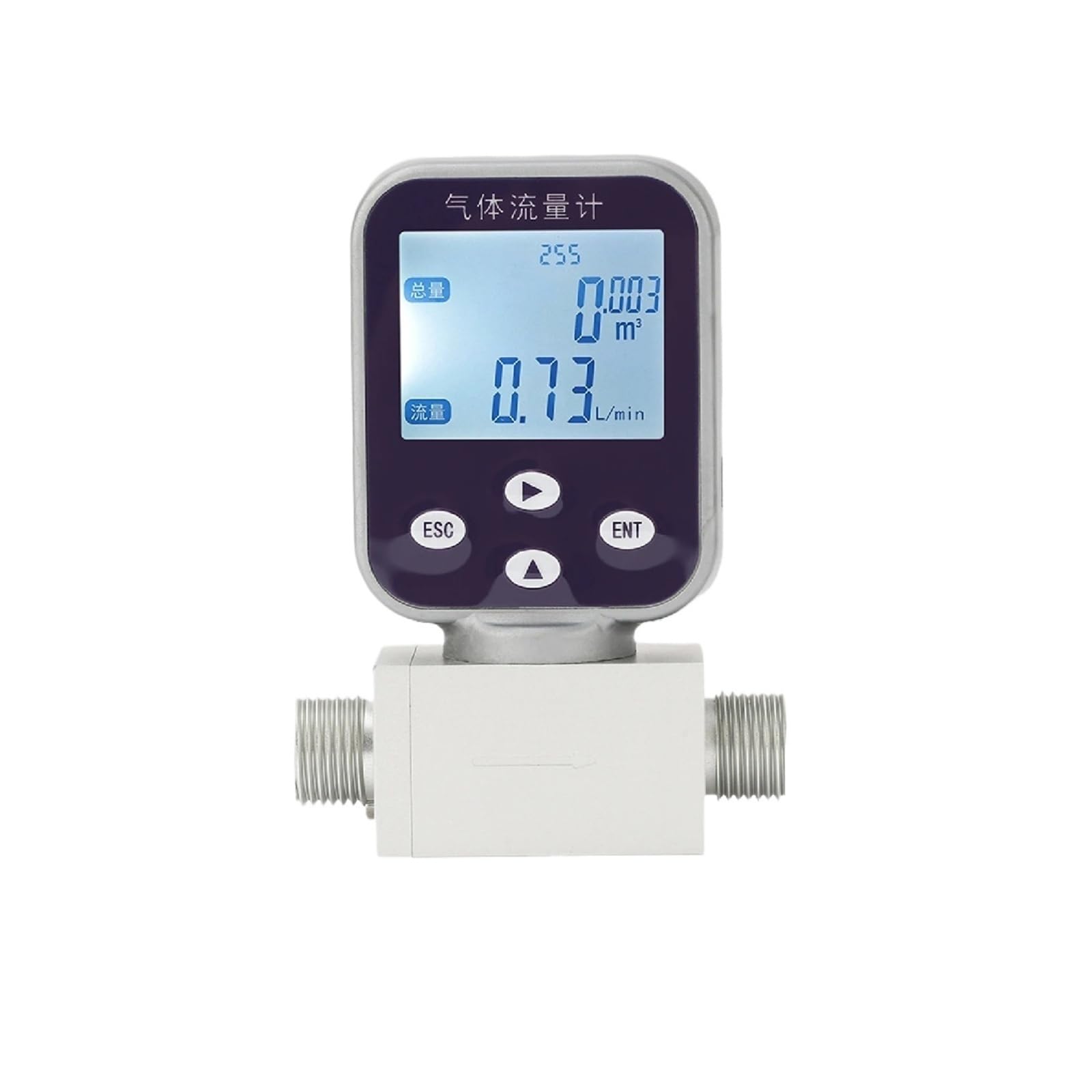 Medidor de flujo de gas térmico G3/8 macho DN10, sensor de flujo for aire, oxígeno, nitrógeno, argón, salida RS485 Garantizar la estabilidad(Air-0.5-50L-min)