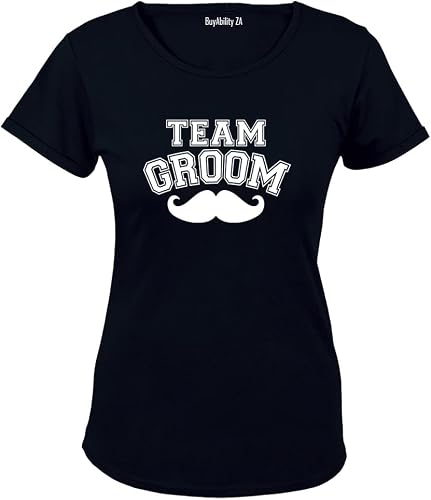 Team Groom - Mustache - Ladies - T-Shirt