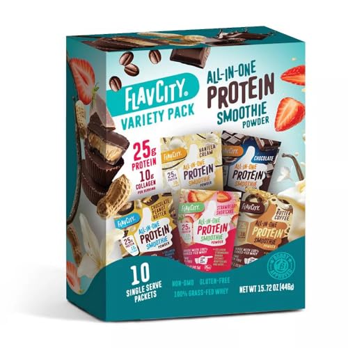 KD Chocolates FlavCitay Whey Protein Isolate Powder Variety Pack (10 Count) 25g Protein per Serving Premium Clean Protein Sachets for Gym Muscle Building & Healthy Lifestyle