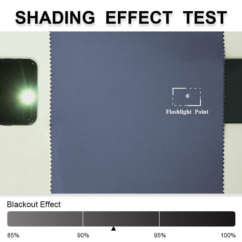 PONY DANCE Tenda Oscurante Camera da Letto Moderne Tende Termiche Isolanti per Soggiorno Blackout Curtain per Porta Interna 1 Pezzo L 140 x A 240 cm, Blu Foschia