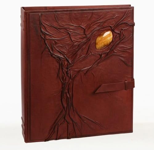 LuxusOlymp Leather Photoalbum XL TREE OF LIFE Handmade in Europe