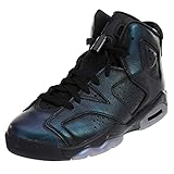 Jordan Nike Kids Air 6 Retro AS BG Basketball Shoe 6 Black