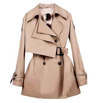 Amazon.com: YTR6TW Turn-Down Collar Mid-Length Women's