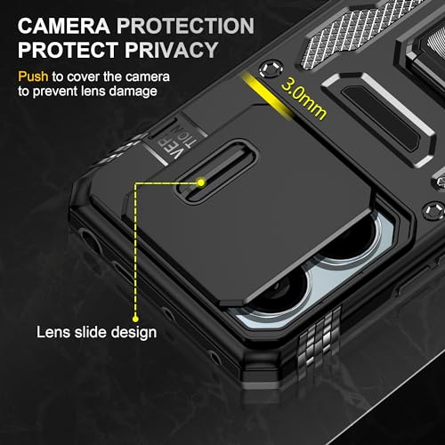 zivite Polycarbonate Slide Camera Cover for Poco X6 5G Black - Image 6