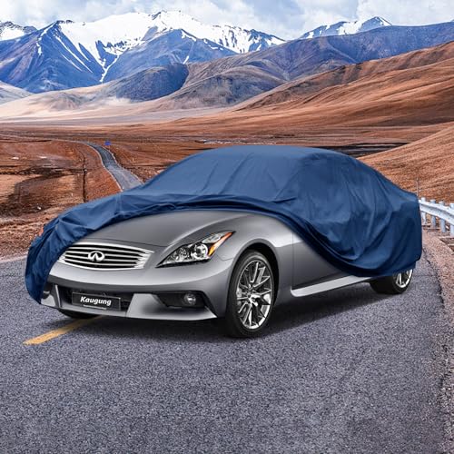 Image of Kaugung Heavy Duty Car Cover Custom Fit Infiniti Q40 (2015-2015),Waterproof All Weather Resistant Outdoor Sun Rain Dust Snow Protection with Anti-Theft Lock.(USA Warehouse,Within 3-7 Days)
