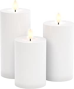 LED-Kaarsen, 4-delige 10-inch Vlamloze Conische Kaarsen, Batterij-aangedreven Elektrische LED-conische Kaars Warm Licht voor Kerstmis (Goud