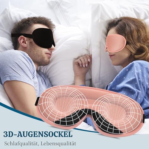  99% Lichtblockierende Schlafmaske für Herren und Frauen mit 3D-Augenhöhlen und verstellbarem Gummiband
| Memory Foam Sc
