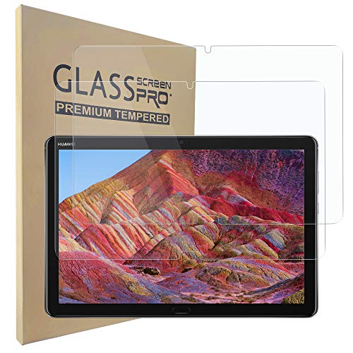 Hianjoo 2 Piezas Pantalla Protector Compatible con Huawei MediaPad M5 Lite 10 10.1' 2018, Premium Cristal Tablet Salvapantallas Vidrio Templado [9H Dureza][Alta Claridad][Sin Burbujas]