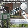 Smart Sprinkler Timer 2 Zone with Gateway, WiFi Water Timer with Rain Delay, Manual& Automatic Watering System for Garden Hose Faucet, App& Voice Control, Outdoor Hose for Yards Lawns