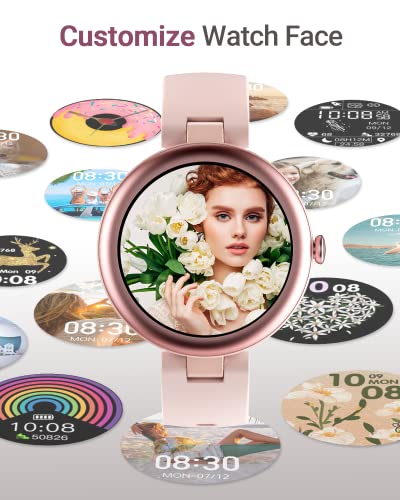 SHANG WING Lynn Smartwatches for Women,1.1inch Display Screen Fitness Watch for Women,Small Stylish Smart Watch with Pedometer Sleep Monitor SpO2-Monitor Heart Rate Fitness Watch for Android iOS - Image 2