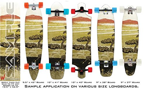 Bonsai Sunset - Decal Style Vinyl Wrap Skin fits Longboard Skateboards up to 10