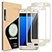 2-Pack Samsung Galaxy S7 Screen Protector, Icheckey 2.5D Full Coverage Tempered Glass Screen Protector Cover for Samsung Galaxy S7-Gold