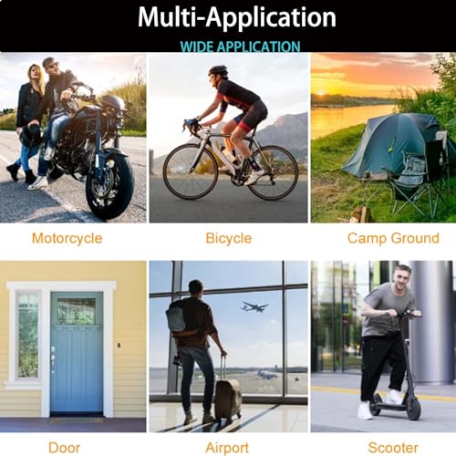 Image of Wireless Bike Alarm with Remote,Anti-Theft Vibration Motorcycle Bicycle Alarm Vehicle Security Alarm System,113dB Bike Alarm Vibration Motion Sensor Waterproof Motorcycle Alarm for Cycling Security