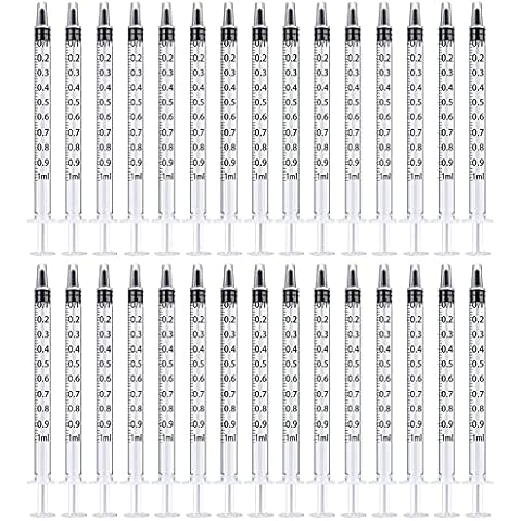 YODOOLTLY 1ml Syringe- 30 Pcs Disposable No Needle Syringe Pets Nursing Supplies for Dogs, Cats, Small Animal Feeding, Measuring, Dispensing Liquids Cover