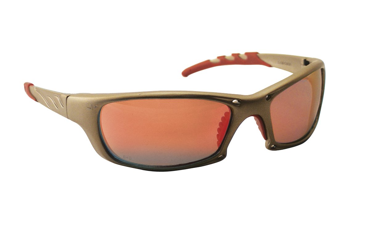 SAS Safety 542-0109 GTR Eyewear with Polybag, Iridium Lens/Gold Frame