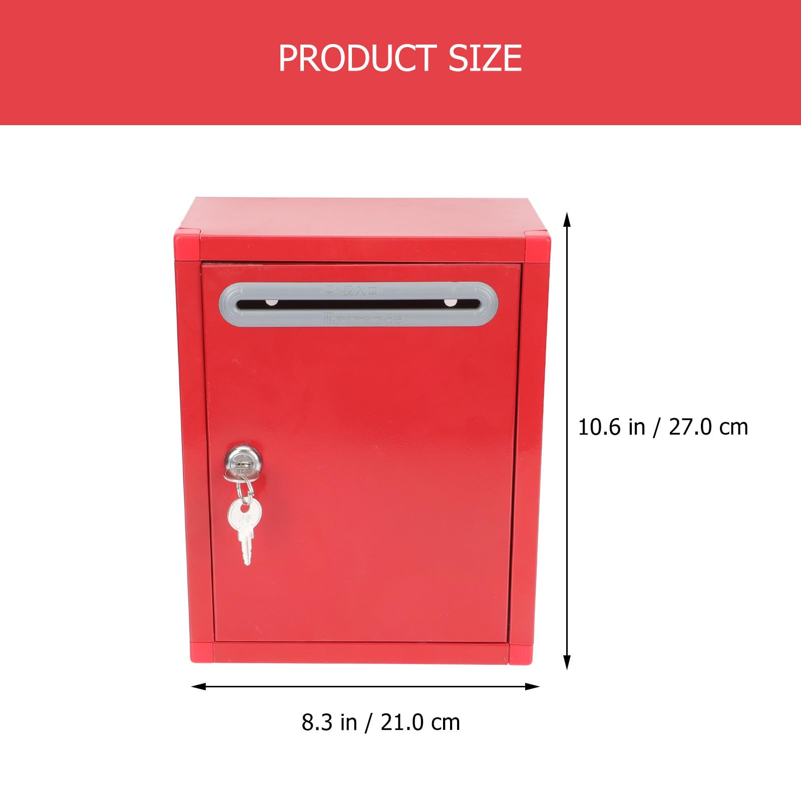 Buzón de Sugerencias y Quejas de Acero Inoxidable Gran Capacidad y Protección Privada para Escuela o Taller Diseño Simple y Seguro