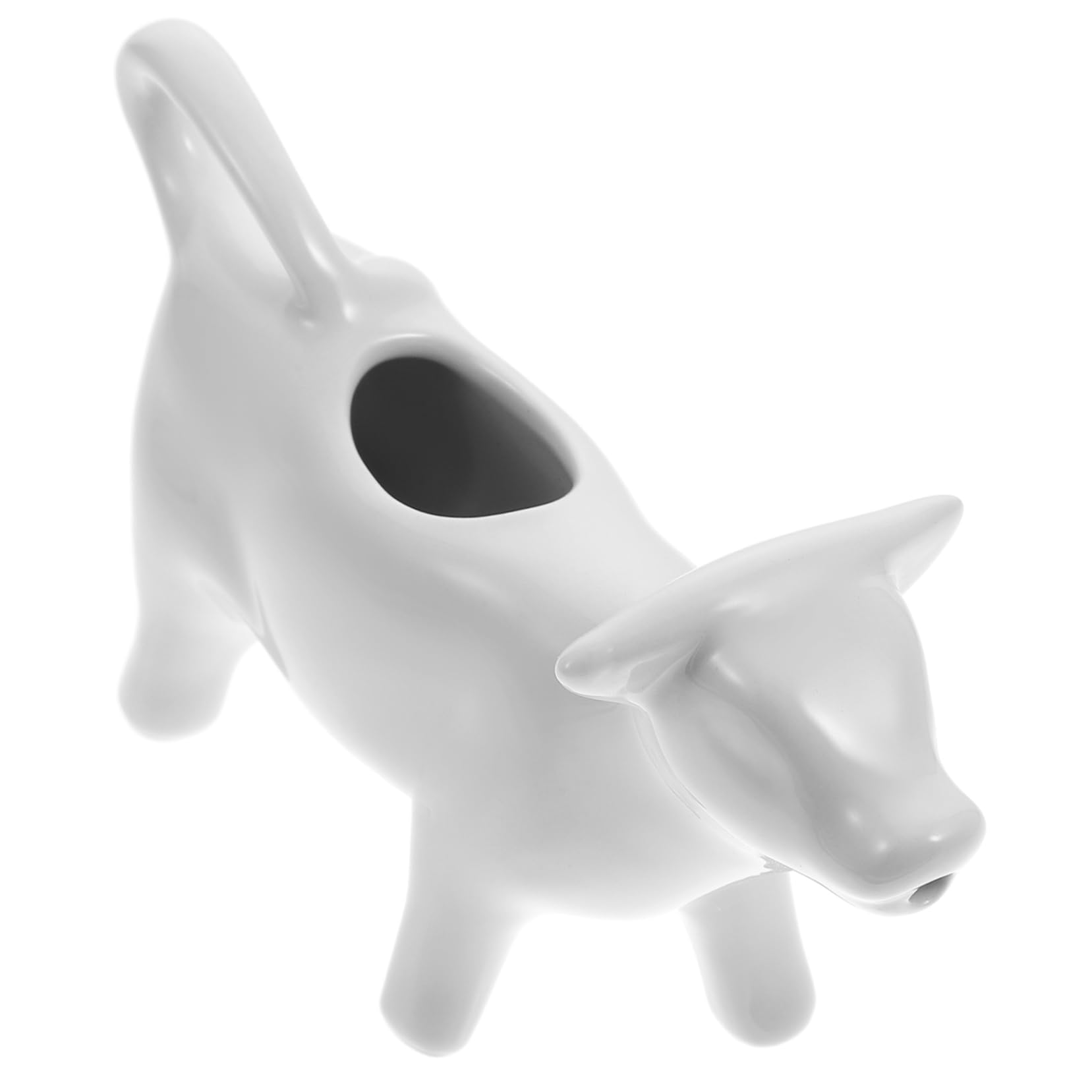GRIRIW Milk Serving Cup Animal Design Ceramic Milk Kettle Decorative Sauce Jug for Bar