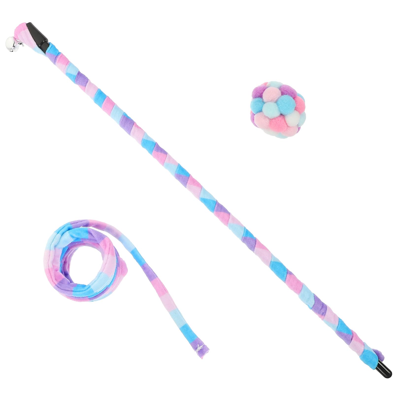 Happyyami 5 Ensembles Chat taquin Chat Teaser de Chat Interactive Cat Toy Chat Jouet à Ressort Accessoires de de Chat Jouet pour Chat ver Animaux Printemps annexe