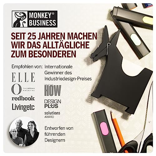 Morris der Esel: Schreibtisch-Memohalter | Niedliches Schreibtischzubehör & Bürobedarf | Schreibtischdekoration | Schreibtischbedarf: Halter & Spender | Haftnotiz-Halter |von Monkey Business (Schwarz)