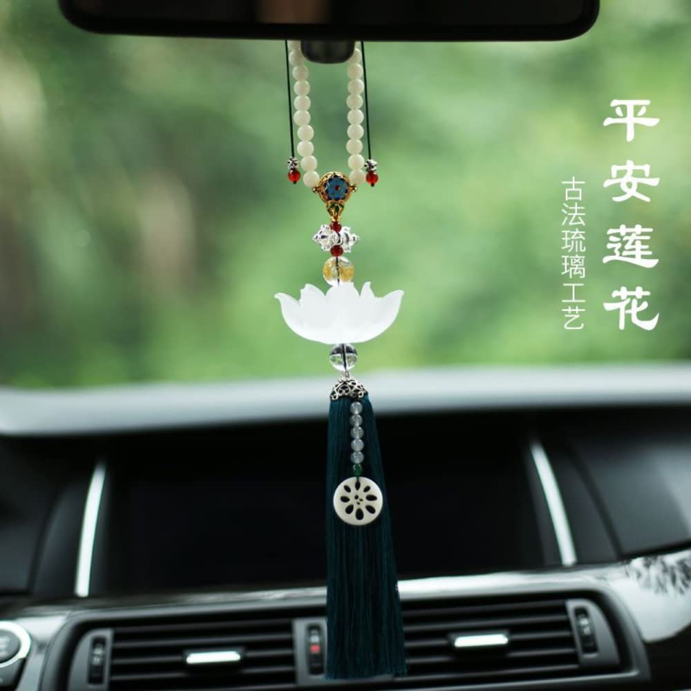 Accessoires de voiture de qualité supérieure - Pendentif en forme de lotus en verre