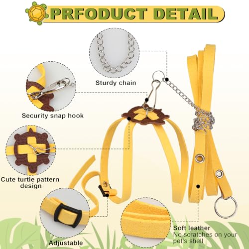 Image of Adjustable Tortoise Leash and Funny Skateboard Set with Curly Grass Decor, Harness and Training Skateboard for Turtle Bearded Dragon Pet Toys(fit for Turtles with a Back Length of 5.1-6.3'')
