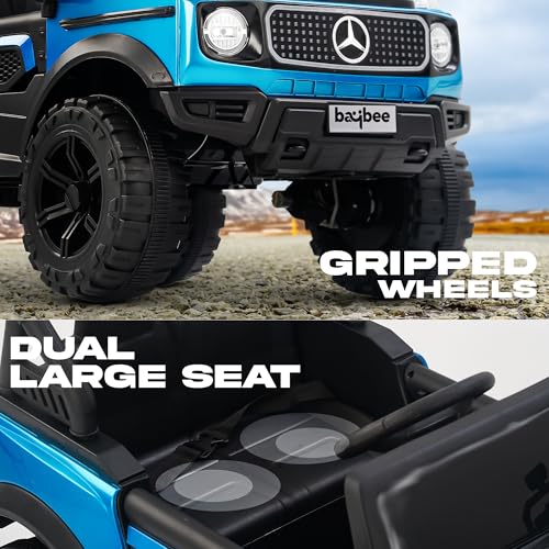 Image of Baybee Benzie Pro 4x4 Battery Operated Jeep for Kids, Ride on Toy Kid Car with RGB Windshield Light & Music | Baby Big Battery Cars | Electric Jeep Car for Kids to Drive 2 to 6 Years (Painted Blue)